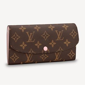 Louis Vuitton Monogram Emilie Wallet Rose Ballerine
